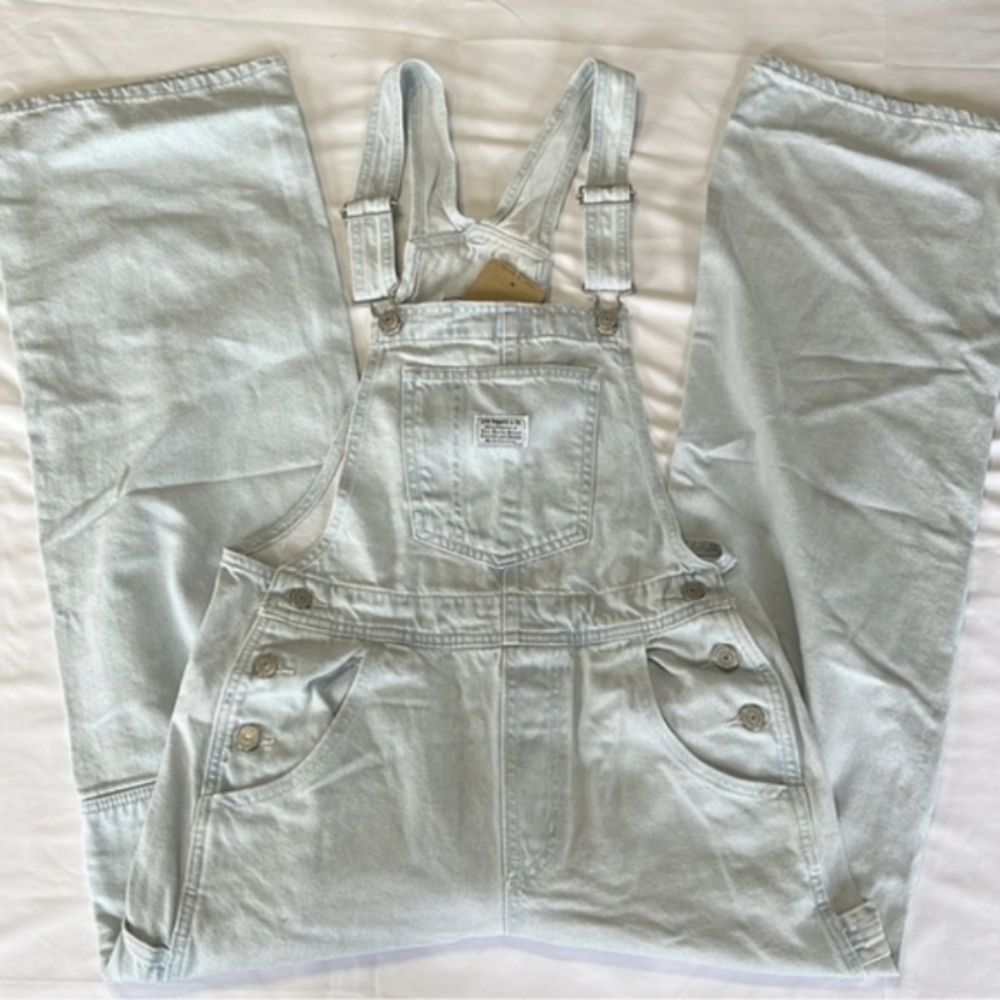 Levi's Carpenter Denim Utility Jean Overalls Light Wash - Picture 5 of 10
